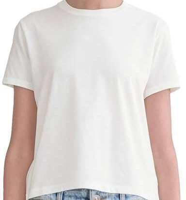 Women's Crew Neck Short Sleeve Solid Color Cotton T-Shirt Casual Wear Regular Fit Adult Size