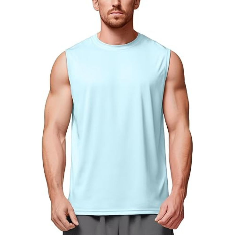 Bulk Quick Dry Running Tank Top Men 4-Way Stretch Breathable Mesh Athletic Sleeveless Shirt