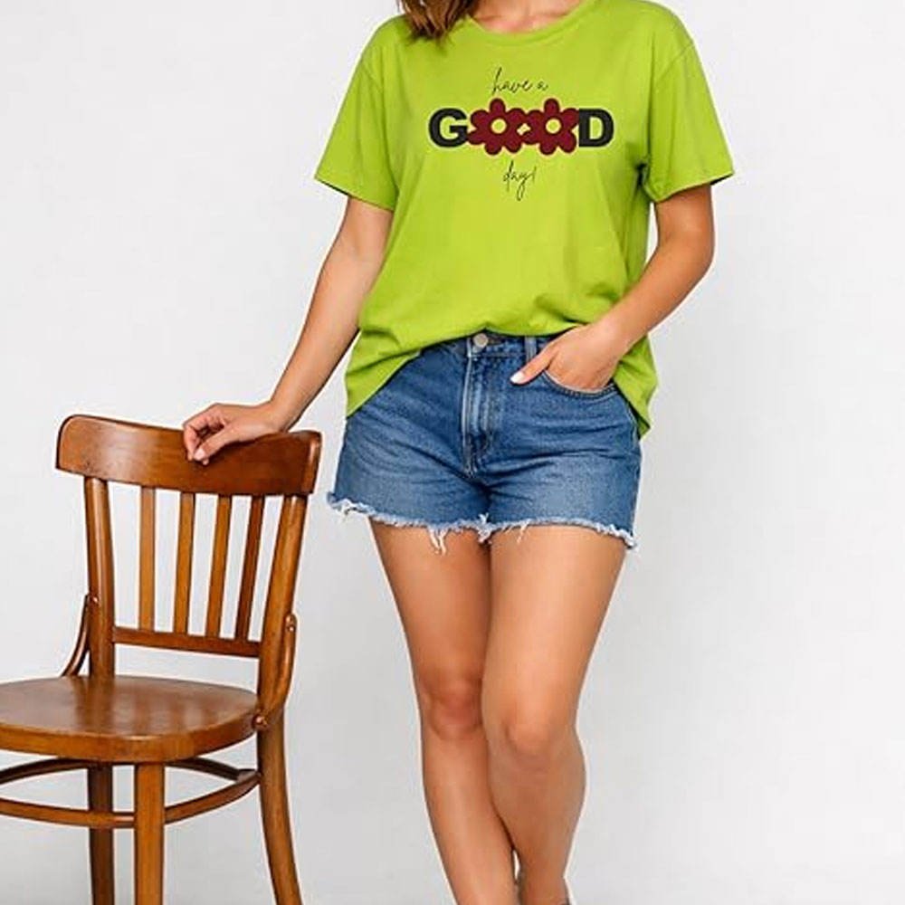 Hot Selling Women's Custom Color Oversized Graphic Tees O T-Shirt Crew Neck Short Sleeve Casual Wear Graphic Tee For Women Shirt